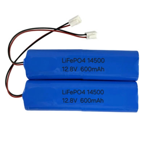 12.8V 600mAh 14500 LiFePO4 Battery Pack